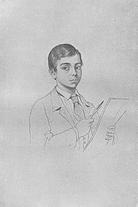 Self-portrait at age 11. Unknown date