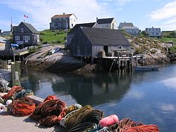Peggys Cove, Nova Scotia, an archetypal Maritime scene