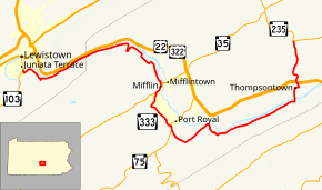 Pennsylvania Route 333 map.svg