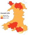 Percentage of reception age children that are severely obese in Wales in 2017/2018