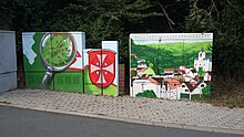 Pfaffenwiesbach als Graffito (zum Dorfjubiläum 2017)