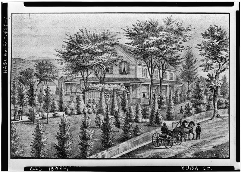 File:Photocopy of lithograph (from San Francisco Examiner Library, San Francisco, California, 1905) Photographer unknown, September 1940 EXTERIOR, FRONT AND SIDE VIEW WITH GROUNDS - HABS CAL,58-SMAVI,1-1.tif