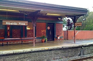 <span class="mw-page-title-main">Ribeirão Pires-Antônio Bespalec (CPTM)</span> Railway station in São Paulo, Brazil