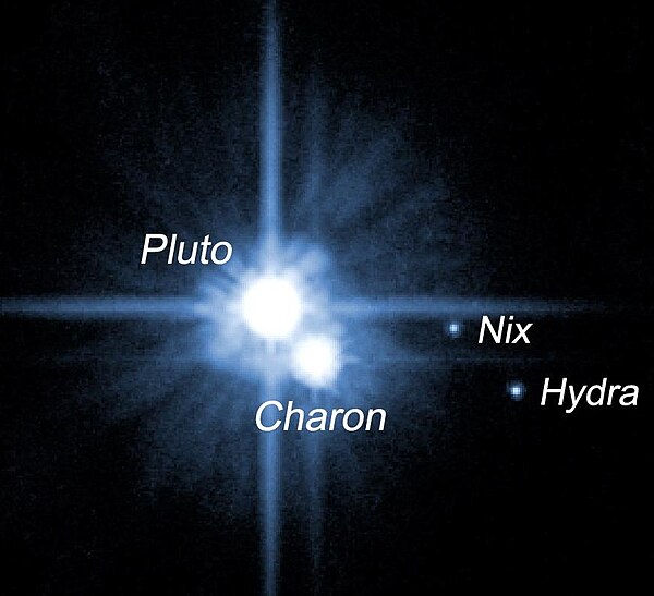 The Hubble discovery image of Nix and Hydra