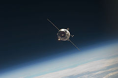 Poisk approaching the ISS for docking
