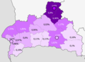 Poles in the region   >5%   2–5%   1–2%   0.5–1%   <0.5%