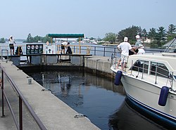 The Trent-Severn Waterway in Port Severn.
