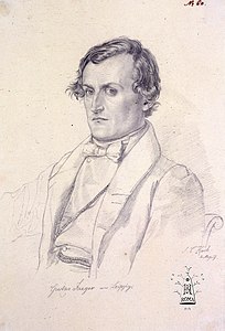 Porträt Gustav Jaeger, gezeichnet von Carl Koch, Rom 4. Mai 1837.jpg