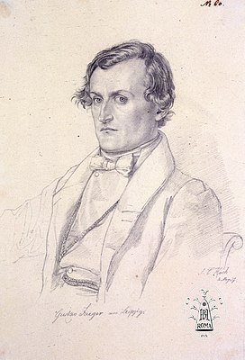 Retrato de Gustav Jaeger, gezeichnet von Carl Koch, Rom 4. Mai 1837.jpg