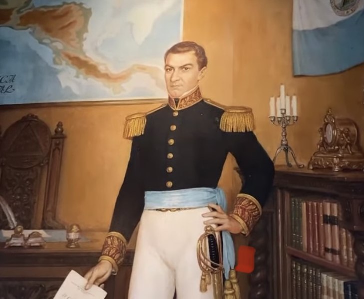 File:Portrait of the general Manuel Jose Arce as the first president of the federal republic. Located at the old presidential palace in San Salvador. El Salvador.jpg