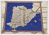 2nd Map of Europe Hispania Tarraconensis, Baetica, and Lusitania