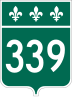 Route 339 marker