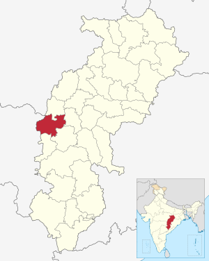 Rajnandgaon in Chhattisgarh (India).svg