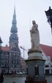 English: Town Hall Square with Roland Deutsch: Rathausplatz mit Roland-Statue
