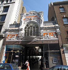 Entrance at Albemarle Street Royal Arcade London panorama.jpg