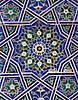 Girih pattern with inlaid floral decoration from Shah-i-Zinda in Semerkand