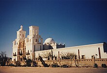 Mission San Xavier del Bac,
est. 1692 in the Sonoran Desert, Viceroyalty of New Spain. San Xavier del Bac 01.jpg