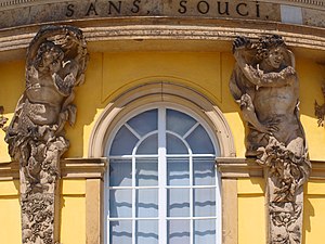 Rococo atlantes at Sanssouci, Potsdam, Germany