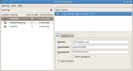 Скриншот программы GNOME Keyring