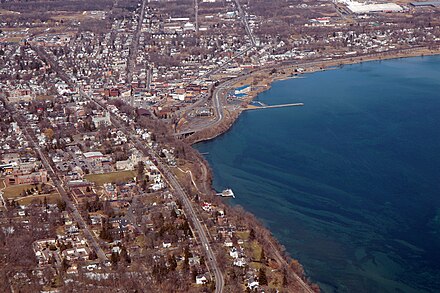 Geneva sits on the shores of Seneca Lake.