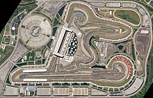 Overhead view of the layout of the Shanghai International Circuit