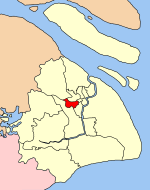 Location of Changning District in the municipality Shanghai administrative Changning.svg