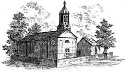 The Revd. John Hewett's chapel at Shireoaks built in 1809. The building is now the village hall. Shireoaks Chapel 1809.jpg