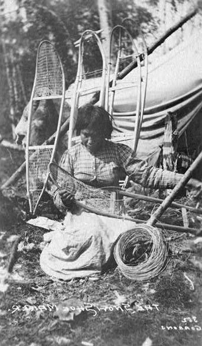 Traditional snowshoe maker, c. 1900–1930