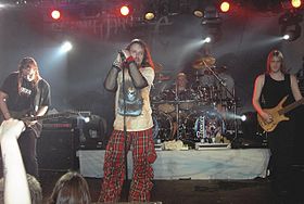 Sonata Arctica performing in Helmond, Netherlands, in April 2006 Sonata Helmond2006.jpg