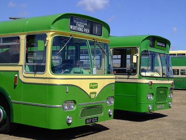 Preserved Leyland Leopard and Bristol RE buses run previously by Southdown