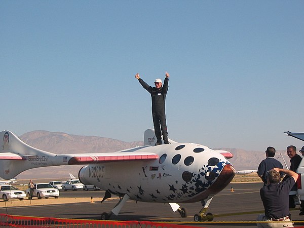 Astronaut Mike Melvill after his award-winning September 29, 2004 spaceflight