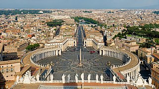 Saint Peter's Square from the dome in Vatican