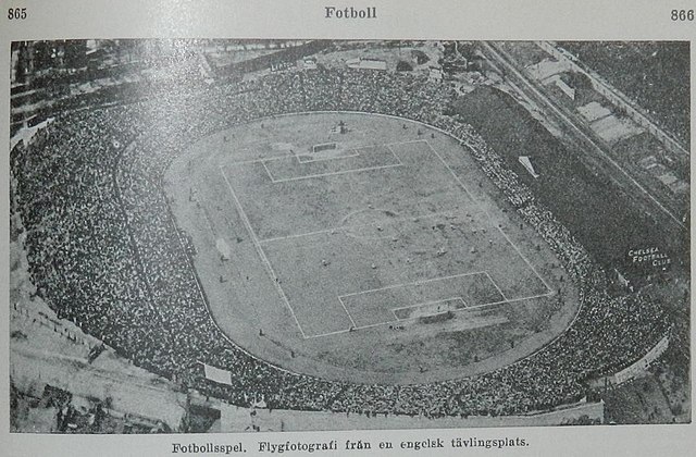 A jam packed Stamford Bridge in the early 1930s.