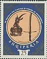 Stamp of Albania - 1967 - Colnect 347583 - Helmet and Sword of Skanderbeg.jpeg