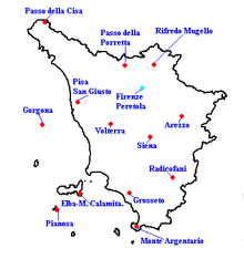 Carta delle stazioni meteorologiche ufficiali in Toscana



     Aeronautica Militare
     ENAV