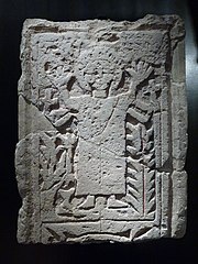 stela with orans between palm branches and crosses