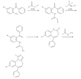 Proposed synthesis bromazolam Synthesis bromazolam.png