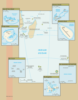 Terre Australi e Antartiche Francesi - Mappa