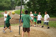 A game of tetherball Tetherball flickr.jpg