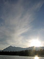 Setting sun over the Tetons.