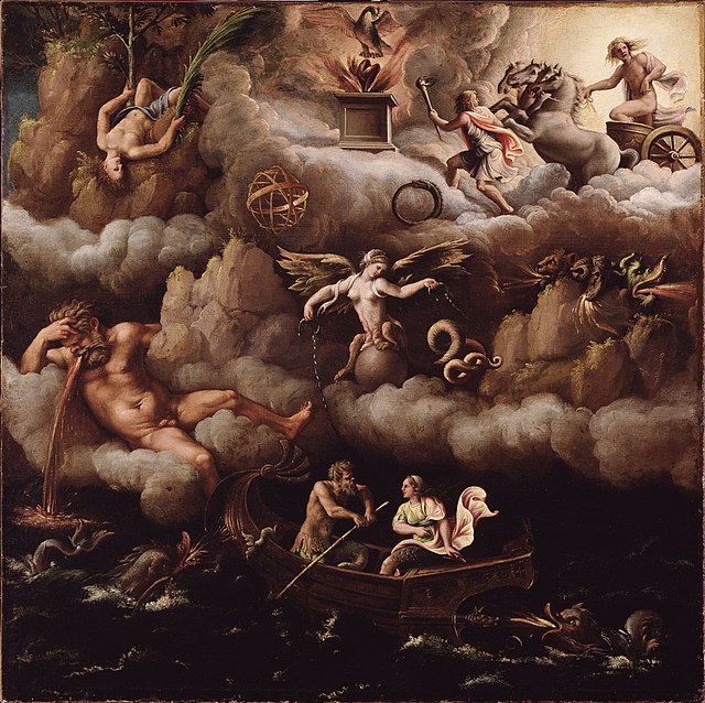 The Allegory of Immortality by Giulio Romano, c. 1540. Detroit Institute of Arts, Detroit, MI, USA, featuring a variety of monsters.