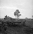 Sherman Crab podczas natarcia na Venraji, 17 października 1944 roku