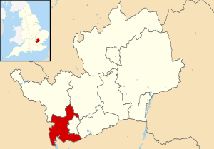 Three Rivers shown within Hertfordshire