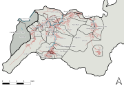 Mapa de localização dos bairros de Timóteo