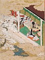 Tosa Mitsunobu - Bamboo River (Takekawa), Illustration to Chapter 44 of the Tale of Genji (Genji monogatari) - 1985.352.44.A - Arthur M. Sackler Museum.jpg