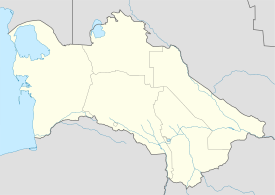 Türkmenistan üzerinde Kara Boğaz Göl