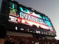 The scoreboard and video display at the south end of Arizona Stadium, as installed for the 2011 season.