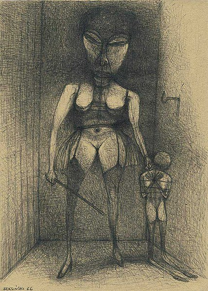 File:Untitled drawing by Zdzislaw Beksinski 1966.jpg