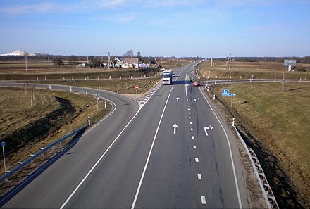 View of E67 in north of Kaunas