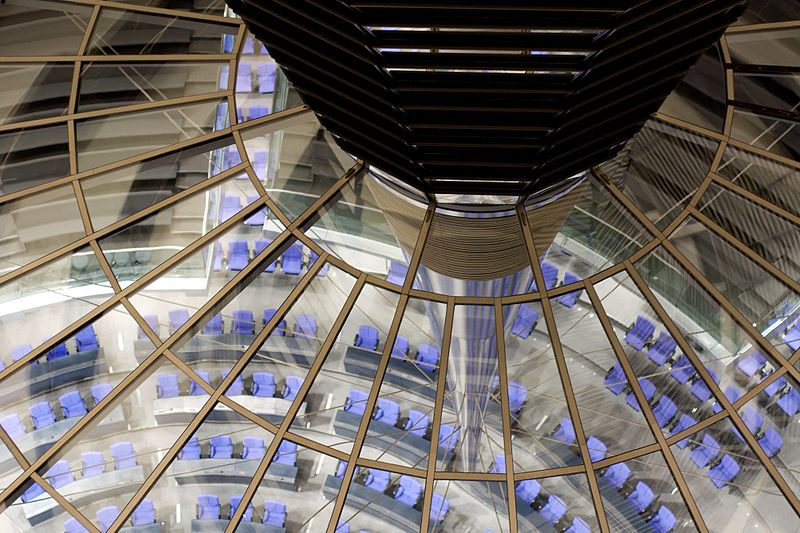 File:View of the Plenary Chamber of the Bundestag from the Dome of the Reichstag. (4209149129).jpg